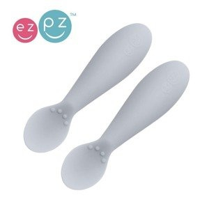 EZPZ Silikonowa łyżeczka Tiny Spoon 2 szt. pastelowa szarość