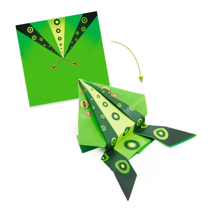 Origami dla dzieci krok po kroku Skaczące zwierzątka Djeco