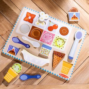 Układanka drewniana magnetyczny zestaw do tworzenia lodów 16 el Melissa & Doug