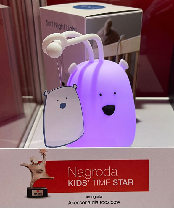 Lampka nocna dla dzieci do zawieszania z pilotem Miś Rabbit & Friends