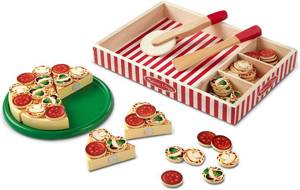 Drewniana pizza z dodatkami Pizza Party Melissa & Doug 