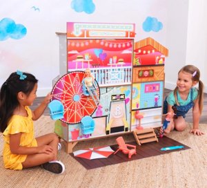 Dwustronny domek dla lalek diabelski młyn Fun Beach House KidKraft 