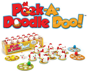 Gra memory ćwiczenie pamięci Kurnik Peek-A-Doodle Doo Fat Brain Toys