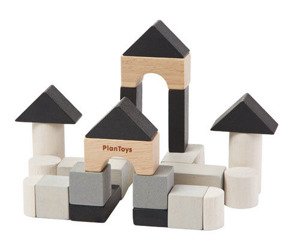 Klocki drewniane Black 24 elementy Plan Toys