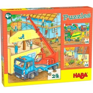 Puzzle Prace na budowie 3w1 Haba