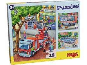 Puzzle Służby Mundurowe 3w1 Haba