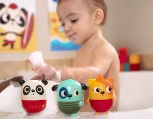 Squish & Splash zestaw trzech rozkręcanych sikawek B.Toys