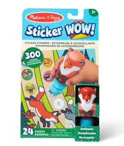 Sticker WOW Lis książeczka i stempel z naklejkami Melissa & Doug