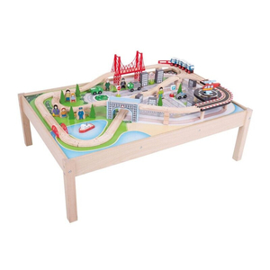 Stół z kolejką Miejska architektura Bigjigs Rail