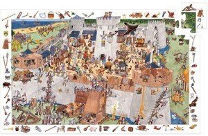 Tekturowe puzzle - obserwacja, Forteca Djeco