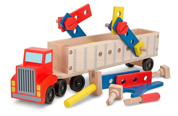 Ciężarówka drewniana z narzędziami mały konstruktor Melissa and Doug