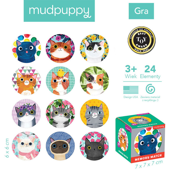 Gra Mini Memory Koty Mudpuppy 