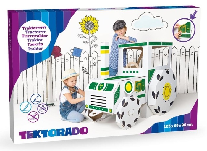 Kartonowy traktor dla dzieci Tektorado