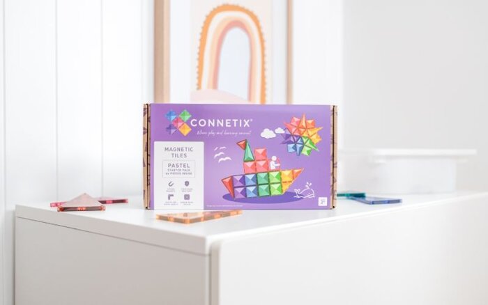 Klocki magnetyczne Pastel Starter Pack 64 el. Connetix