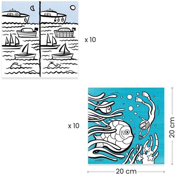 Kolorowanki z grami 2 w 1 Ocean Djeco, kolorowanki dla dzieci