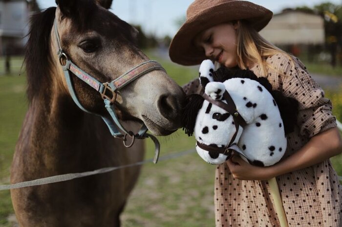 Koń na kiju łaciaty Hobby Horsing Astrup