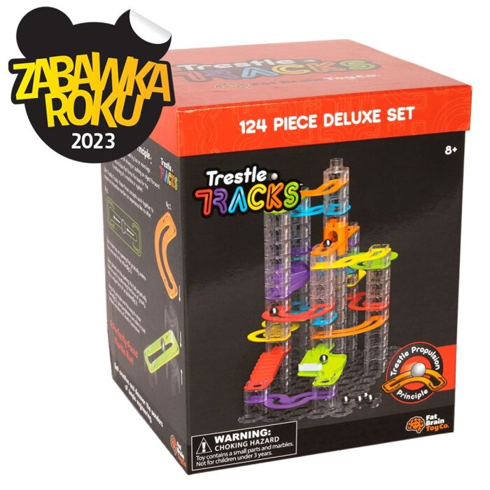 Kulodrom tor dla kulek Trestle Tracks Deluxe Zestaw Konstruktorski 124 el Fat Brain Toys