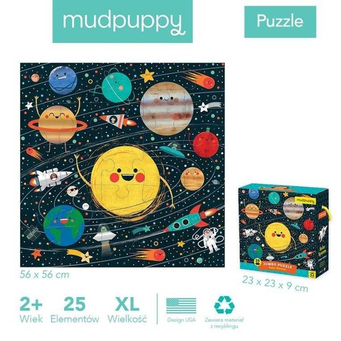 Puzzle podłogowe Jumbo Układ słoneczny 25 el Mudpuppy