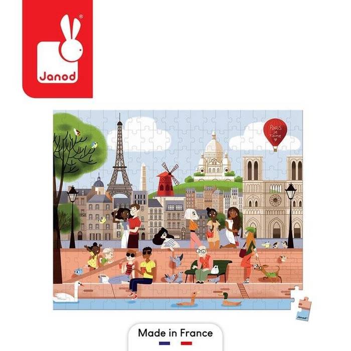 Puzzle w walizce Paryż 200 elementów 7+ Made in France Janod