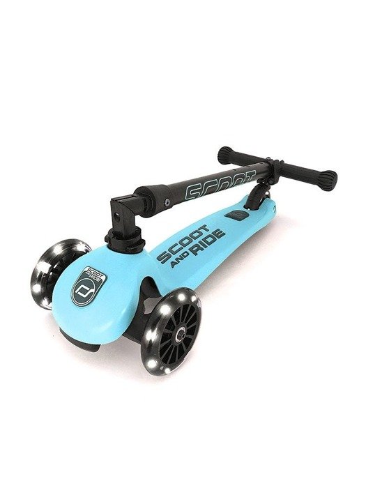 SCOOTANDRIDE Highwaykick 3 LED Hulajnoga składana ze świecącymi kółkami 3+ Blueberry