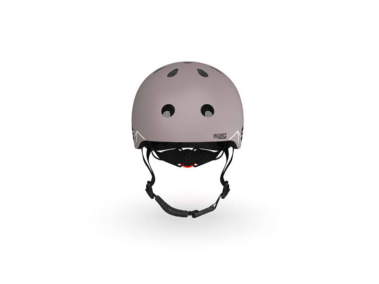 SCOOTANDRIDE Kask dla dzieci XXS-S 1-5 lat światło LED Brown Lines