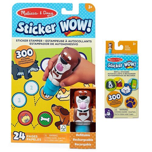 Stempel z Naklejkami 600 sztuk Pies Sticker Wow dla Dzieci Melissa&Doug