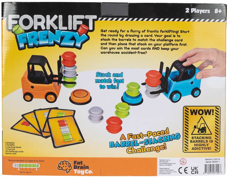 Wózki widłowe w akcji Gra Forklift Frenzy Fat Brain Toys