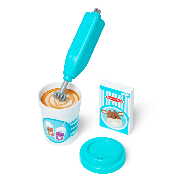 Zabawkowy zestaw ze spieniaczem do kawy i koktajli Hot & Cold Drinks Melissa & Doug