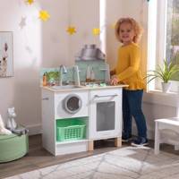 Drewniana kuchnia dla dzieci z pralką Whisk & Wash KidKraft