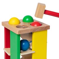 Drewniana wieża przebijanka z kulkami i młotkiem Melissa & Doug