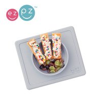 EZPZ Silikonowa miseczka z podkładką 2w1 Mini Bowl pastelowa szarość