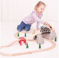 Górski zestaw do kolejki, 12 elementów, Bigjigs Rail