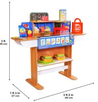 Interaktywne drewniane stanowisko dla małego szefa kuchni restauracja KidKraft – 2w1 Takeaway food