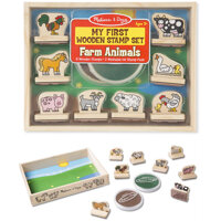 Mój pierwszy drewniany zestaw pieczątek Zwierzęta na farmie Melissa and Doug 12391-MD 