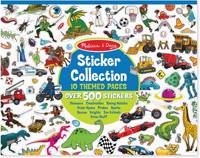 Naklejki tematyczne dinozaury, pojazdy, rycerze, zoo 500 sztuk Melissa & Doug