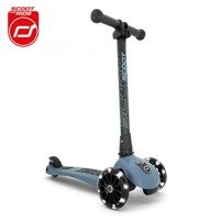 SCOOTANDRIDE Highwaykick 3 LED Hulajnoga składana ze świecącymi kółkami 3+ Steel