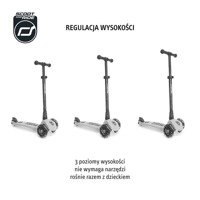 SCOOTANDRIDE Highwaykick 3 LED Hulajnoga składana ze świecącymi kółkami 3+ Steel