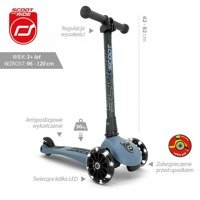 SCOOTANDRIDE Highwaykick 3 LED Hulajnoga składana ze świecącymi kółkami 3+ Steel