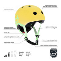 SCOOTANDRIDE Kask dla dzieci 1-5 lat Lemon