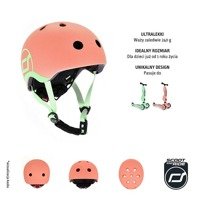 SCOOTANDRIDE Kask dla dzieci 1-5 lat Peach