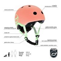 SCOOTANDRIDE Kask dla dzieci 1-5 lat Peach