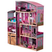 Wielki drewniany domek dla lalek z akcesoriami deluxe Shimmer Mansion KidKraft