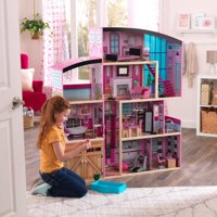 Wielki drewniany domek dla lalek z akcesoriami deluxe Shimmer Mansion KidKraft